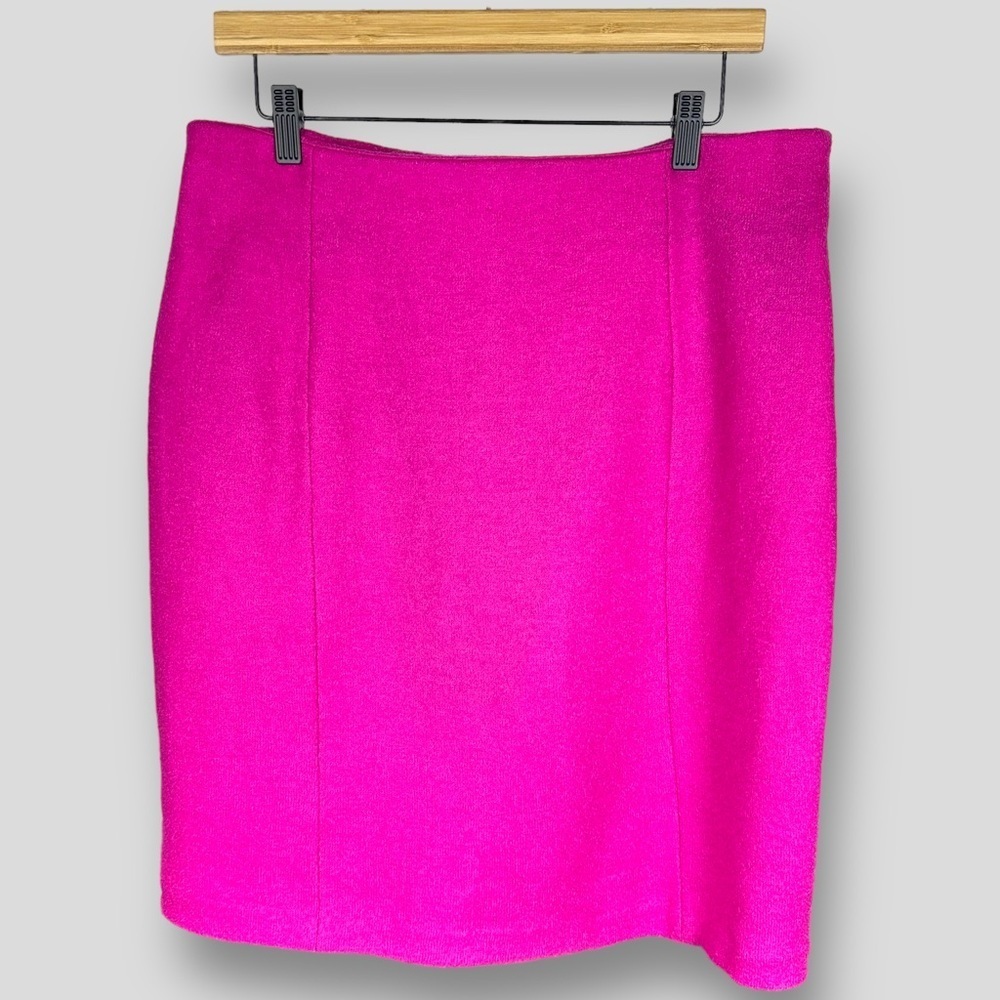 Love Moschino Hot Pink Virgin Wool Blend Skirt Sz 12